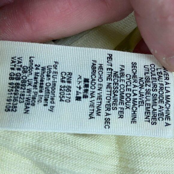 Nwt Free People Sundance Tee Lemon Yellow Slouch‎ Size Small New With Tags Boho - Picture 5 of 5